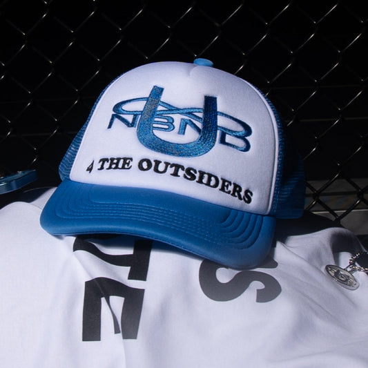 OUTSIDERS LOGO TRUCKER HAT BLUE