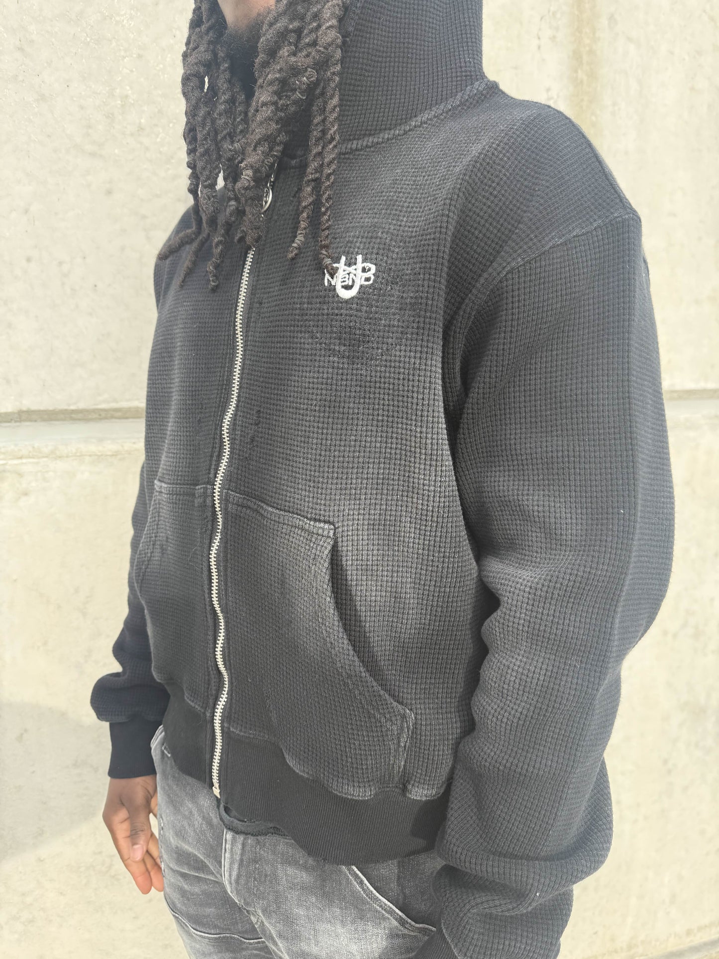 DESTROYED THERMAL HOODIE