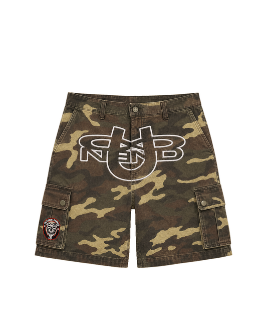 OUTSIDER CAMO CARGO SHORTS