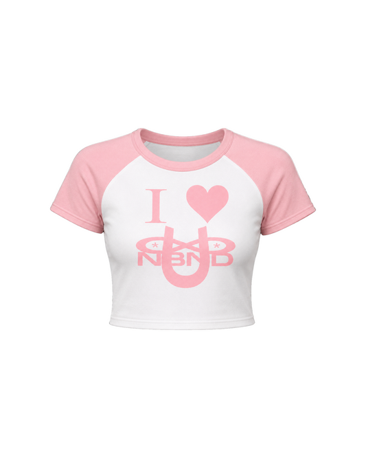 I <3 UNBND PINK BABY TEE