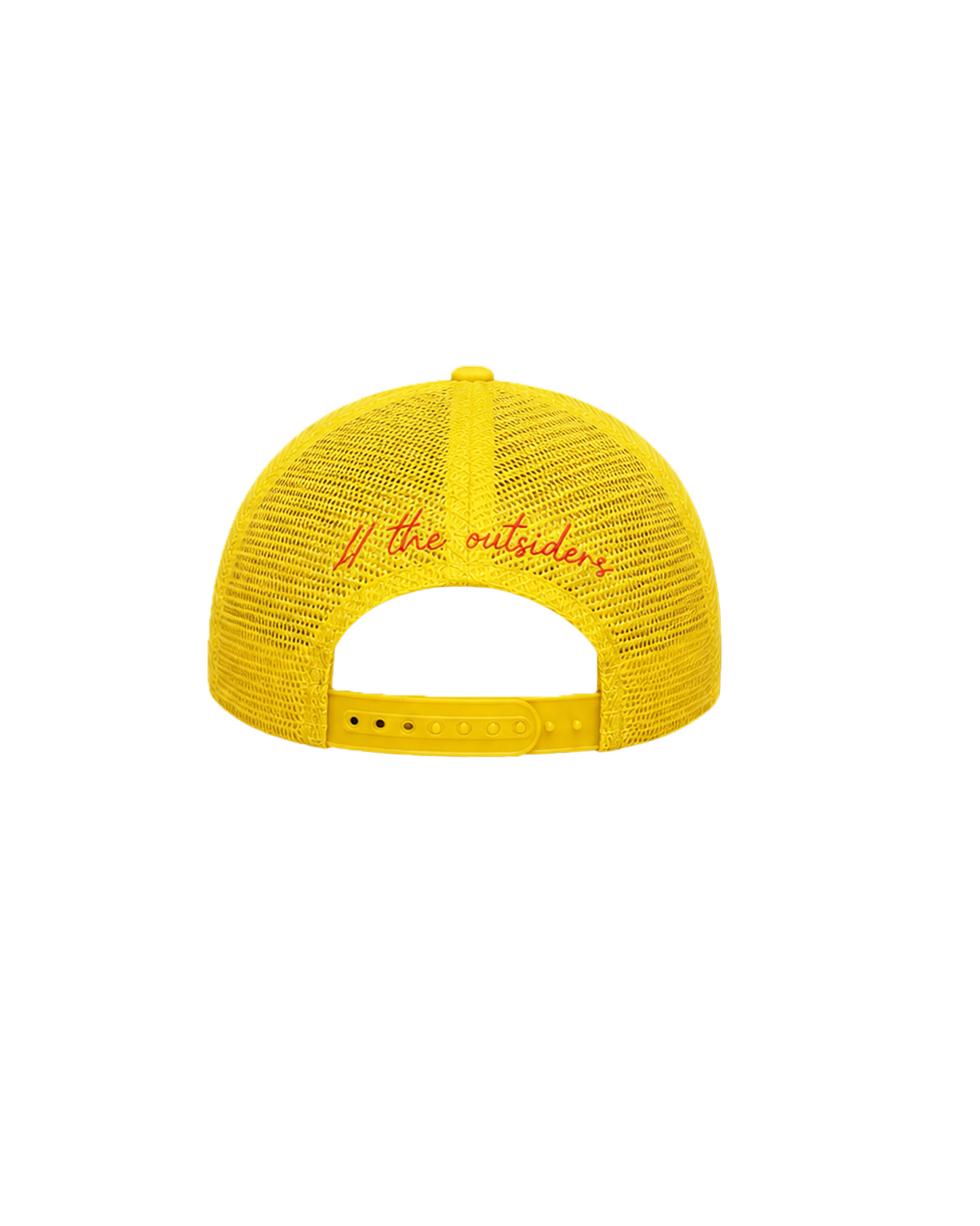 TRIPLE LOGO TRUCKER HAT YELLOW